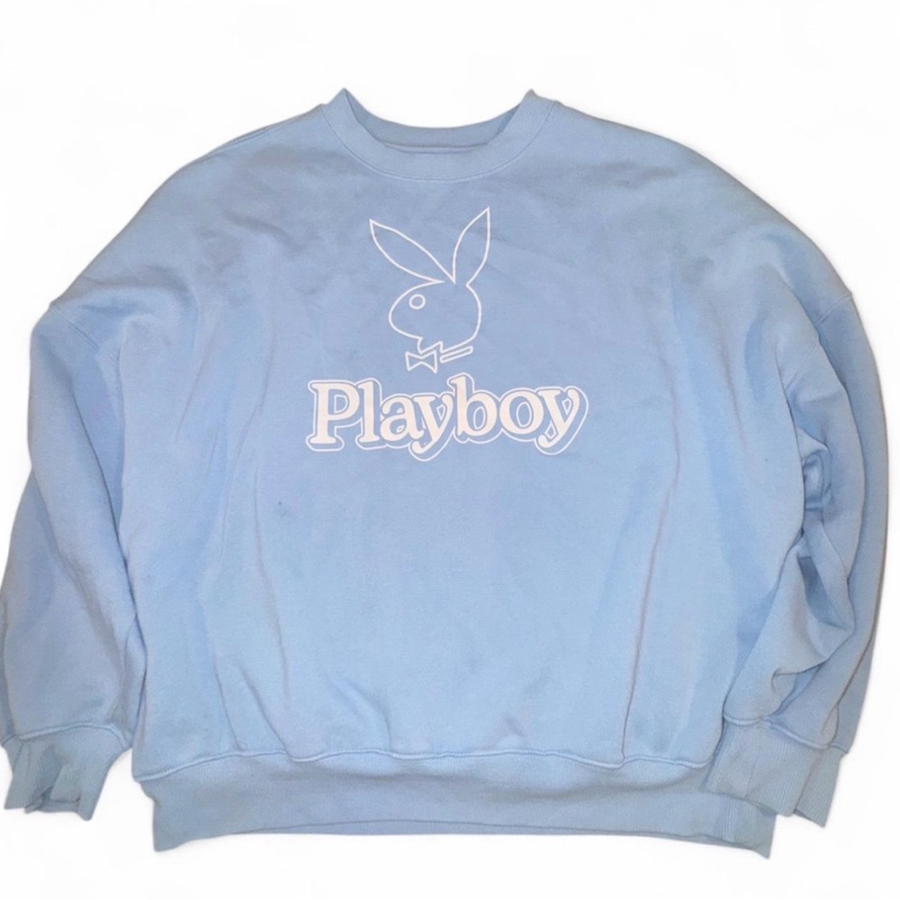 PLAYBOY Sky Blue Crewneck Sweater